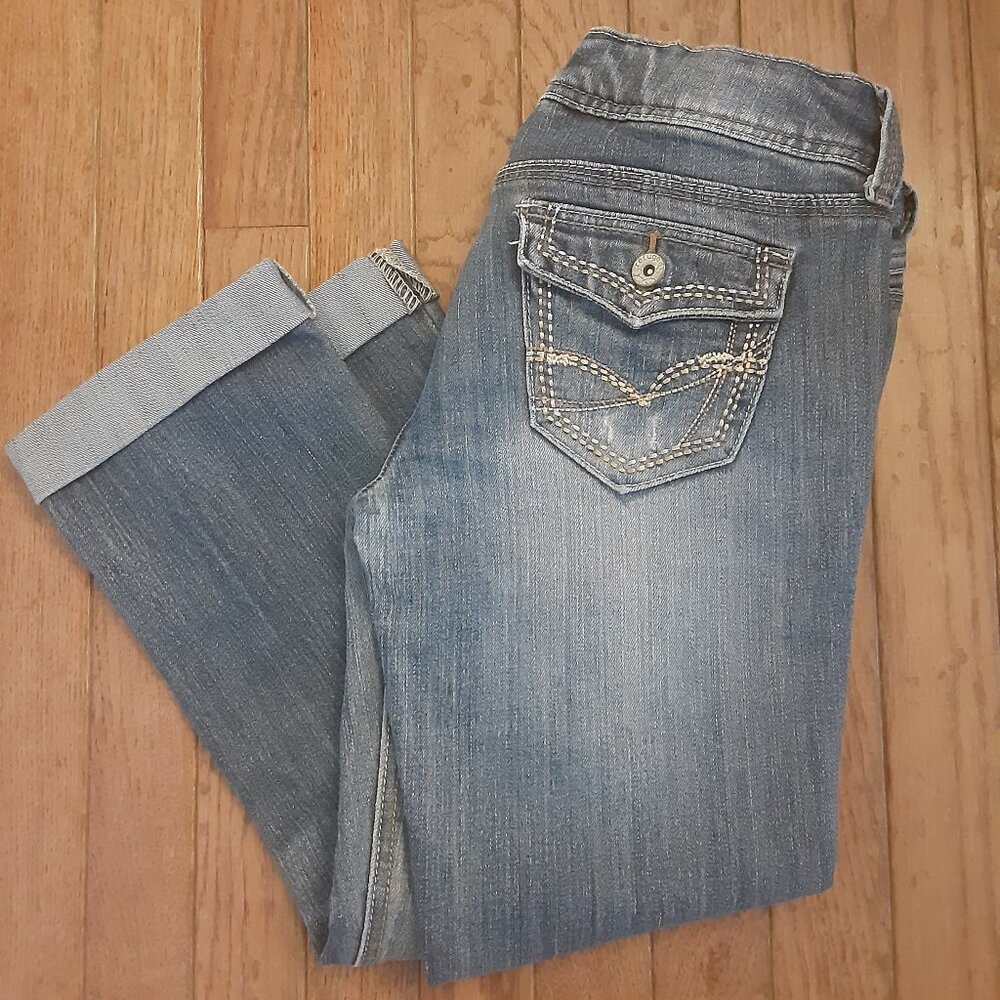 Refuge Cuffed Cropped Capri Blue Jeans Size 4